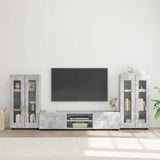 TV Cabinet Set FLORIN 3 pcs Concrete Grey Engineered Wood 3397937