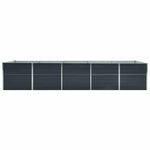 Garden Raised Bed Galvanised Steel 400x80x45 cm Anthracite 47059
