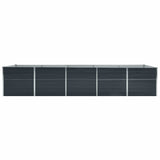 Garden Raised Bed Galvanised Steel 400x80x45 cm Anthracite 47059