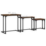 Nesting Coffee Tables 3 pcs Brown Oak Engineered Wood 837821