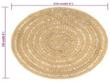 Handmade Rug Braided Jute 210 cm 343612
