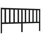 Bed Headboard Black Solid pine wood 186x4x100 cm Bed Headboard 817759