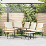 Garden Sofa Set 4 pcs Natural Poly Rattan 3328655