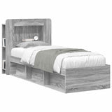 Headboard Cabinet with Storage Grey Sonoma Engineered Wood 8001252