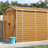 Garden Shed Light Brown 191x980x198 cm Galvanised Steel 3188285