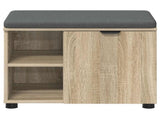 Hall Bench with Cushion with Shelf Sonoma Oak 60 x 38 x 46 cm 891498