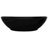 Luxury Ceramic Basin Oval-shaped Sink Black 40 x 33 cm 140675