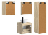 Bathroom Cabinet Set 5 pcs Sonoma Oak 40 x 10.5 x 60.5 cm 3407337
