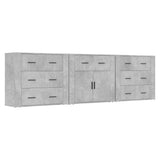 Sideboards 3 pcs Concrete Grey Engineered Wood 3185427