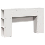 Headboard with Storage White 140 cm Solid Wood Pine 855631