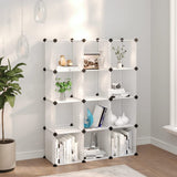 Storage Cube Organiser with 12 Cubes Transparent PP 340550