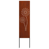 Garden Privacy Screen Rusty 32 x 140 cm Weathering Steel 876237