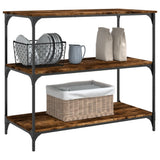 Kitchen Trolley Smoked Oak 102x50x95 cm Engineered Wood 842323