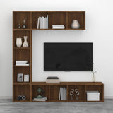 3 Piece Book/TV Cabinet Set Brown Oak 180x30x180 cm 3152715
