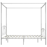 ZNTS Bed Frame without Mattress with Canopy White 180x200 cm Super King Metal 284431