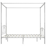Bed Frame White Metal 200x200cm Double Classic/Traditional 284432