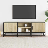 TV Cabinet Sonoma Oak 120x35x41 cm Engineered Wood and Metal 848840