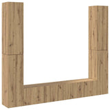Wall Mounted TV cabinets 6 pcs Artisan Oak Engineered Wood 3328986
