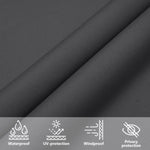 ZNTS Sunshade Sail Oxford Fabric Rectangular 2.5x5 m Anthracite 135099