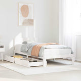 Bed Frame with Drawers without Mattress White 100x200 cm 3301981