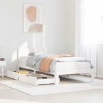 Bed Frame with Drawers without Mattress White 100x200 cm 3301981