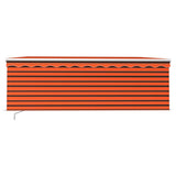 Manual Retractable Awning with Blind&LED 4.5x3m Orange&Brown 3069325