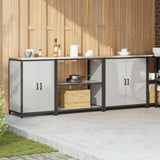 Kitchen Storage Set HATTEM 3 pcs Silver Galvanised Steel 3392678