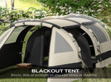 Four Man, Two Room Blackout Tent, with Accessories - Khaki T3398P349034