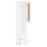 Highboard White 34.5x34x180 cm Engineered Wood 3200241
