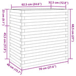 ZNTS Garden Planter 70x40x68.5 cm Solid Wood Douglas 3282487