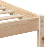Bed Frame Brown 140 x 190 cm Solid Pine Wood 872380