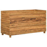Raised Bed 100x40x55 cm Recycled Teak Wood and Steel 47425