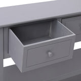 Sideboard Grey 108x30x76 cm Solid Wood Paulownia 338546