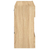 TV Wall Cabinet with LED Lights Sonoma Oak 78,5x30x60,5 cm 837101