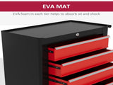 5-Drawer Tool Chest with Wheels, Steel Lockable Tool Storage Cabinet with Handle, 2 Keys for Garage, T3398P341239