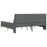Bed Frame with Mattress Dark Grey 180 x 200 cm Fabric 3415236