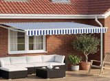 Solar Electric Awning 3 x 2.5 m Blue and White Stripe 3419930