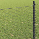 Hexagon Fence Grey 0.8 x 50 m Steel 42005567