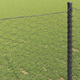 Hexagon Fence Grey 0.8 x 50 m Steel 42005567