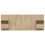 Bed Headboard with Cabinets Sonoma Oak Engineered Wood 3115694