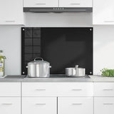 Kitchen Backsplash Black 90 x 60 cm Tempered Glass 42018040