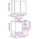2 Piece Bathroom Furniture Set Smoked Oak Engineered Wood 3300897