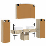Bathroom Furniture Set 6 pcs Sonoma Oak 3407129
