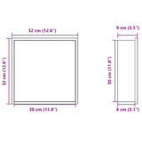 Shower Niche Matt White 32x32x9 cm Stainless Steel 4005127