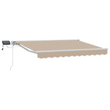 Manual Awning Frame with LEDs Beige and White 3 x 2 m 3420528