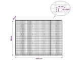 Gabion with 5 mm Wire and 5x10 cm Mesh 200x30x200 cm 3464686