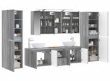 Bathroom Furniture Set 6 pcs Grey Sonoma 3407212