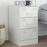 Bedside Cabinet White 34.5x39x62 cm Steel 841785