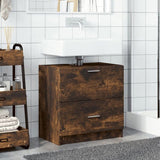 Sink Cabinet Smoked Oak 59x37x59 cm Engineered Wood 848112