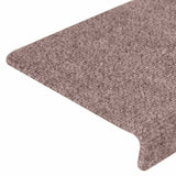 Stair Mats Self-adhesive 20 pcs 65x21x4 cm Light Brown Rectangular Edge 3365715